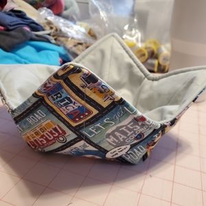 Handmade 100% Cotton License Plate Adventure Camping Bowl Cozies